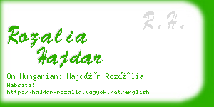 rozalia hajdar business card